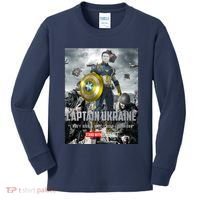 Captain Ukraine Stand With Zelenskyy I Dont Need A Ride Ammo Army Kids Long Sleeve Shirt thumb 0