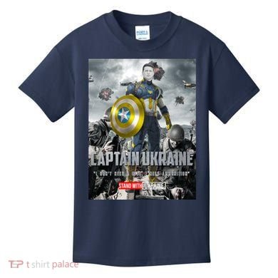 Captain Ukraine Stand With Zelenskyy I Dont Need A Ride Ammo Army Kids T-Shirt