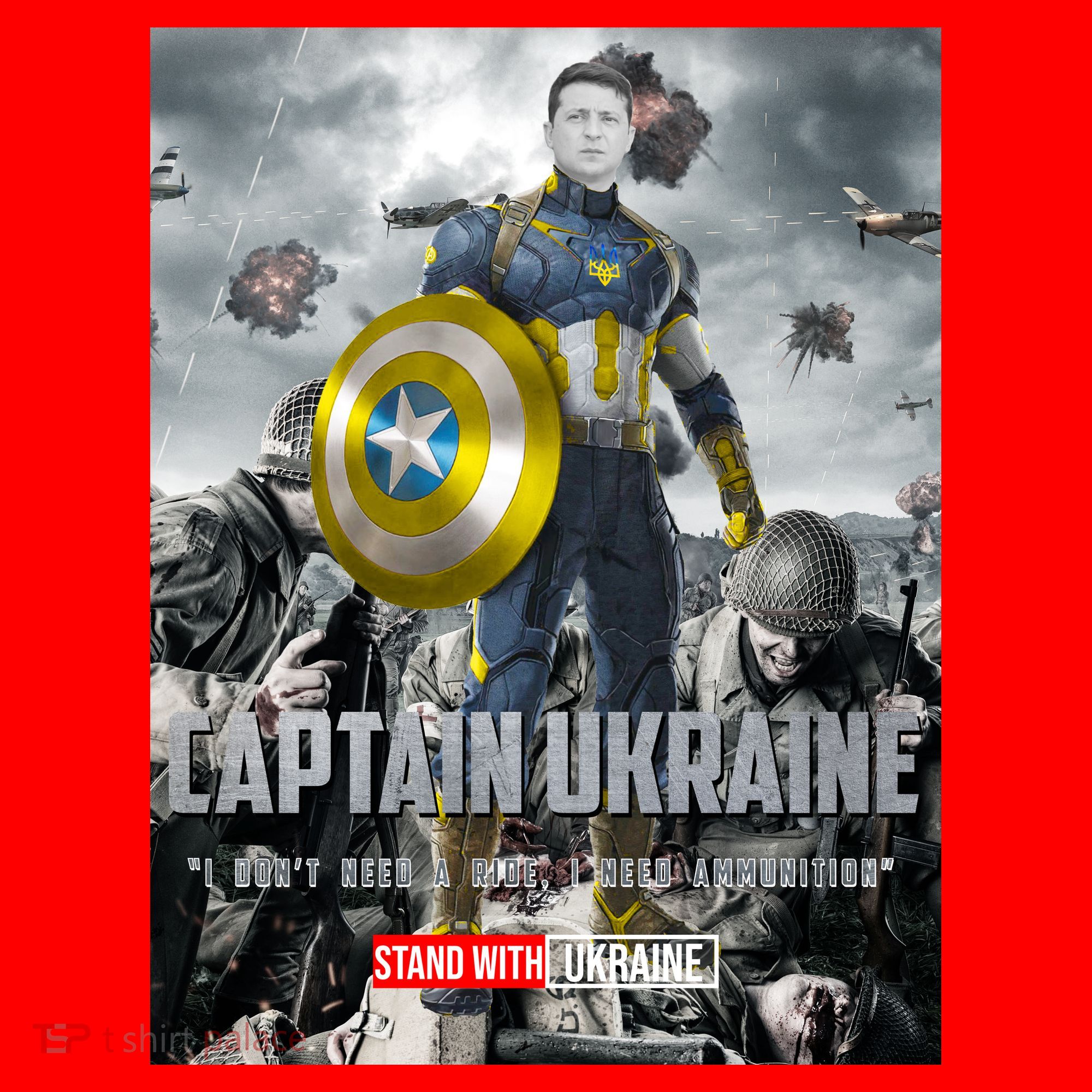 Captain Ukraine Stand With Zelenskyy I Dont Need A Ride Ammo Army Santa Hat