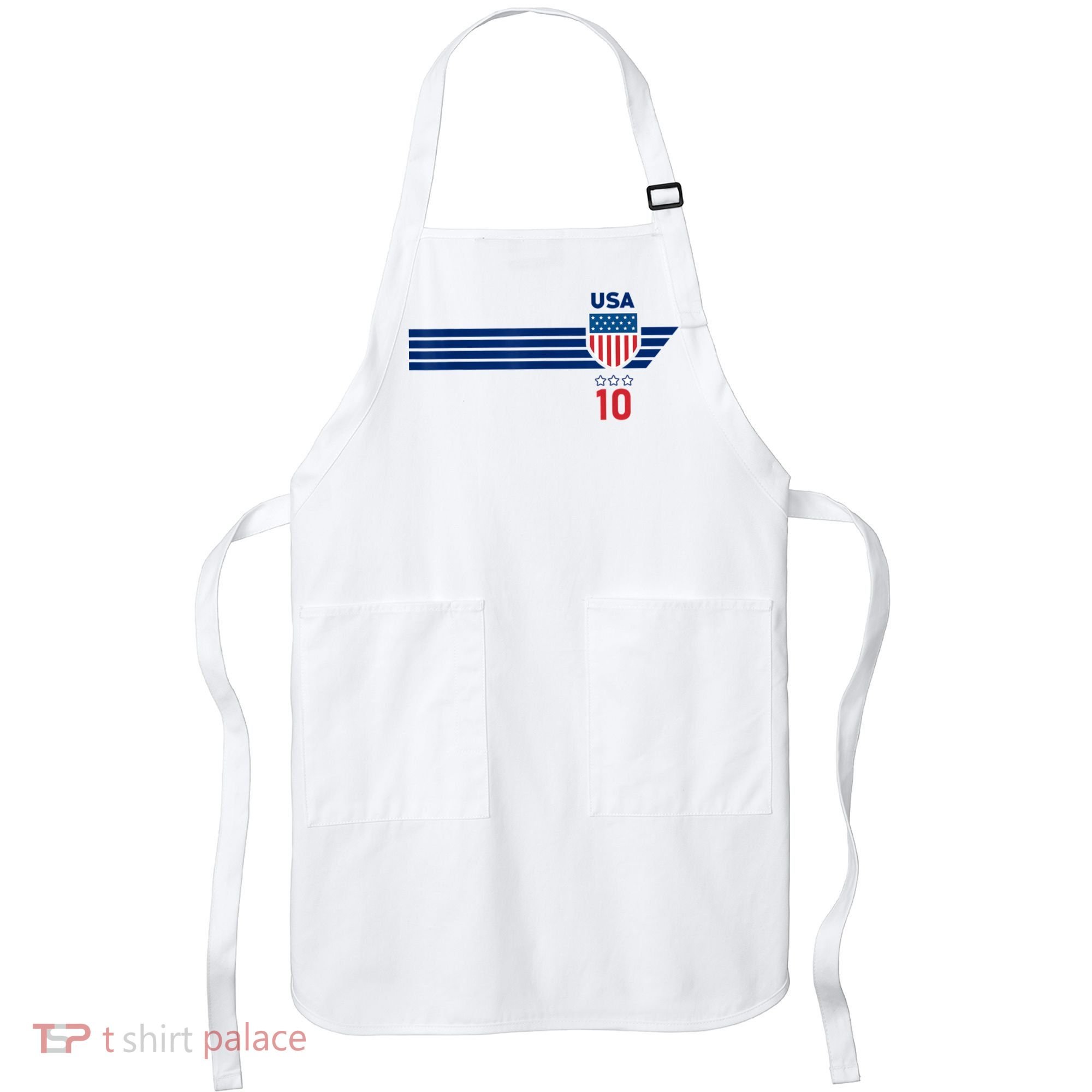 Cool USA Stars Stripes Patriotism US Soccer Fan Jersey Apron