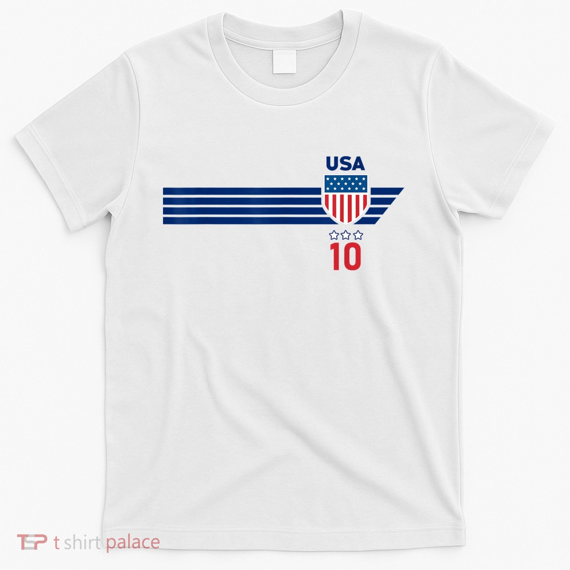 Cool USA Stars Stripes Patriotism US Soccer Fan Jersey T-Shirt