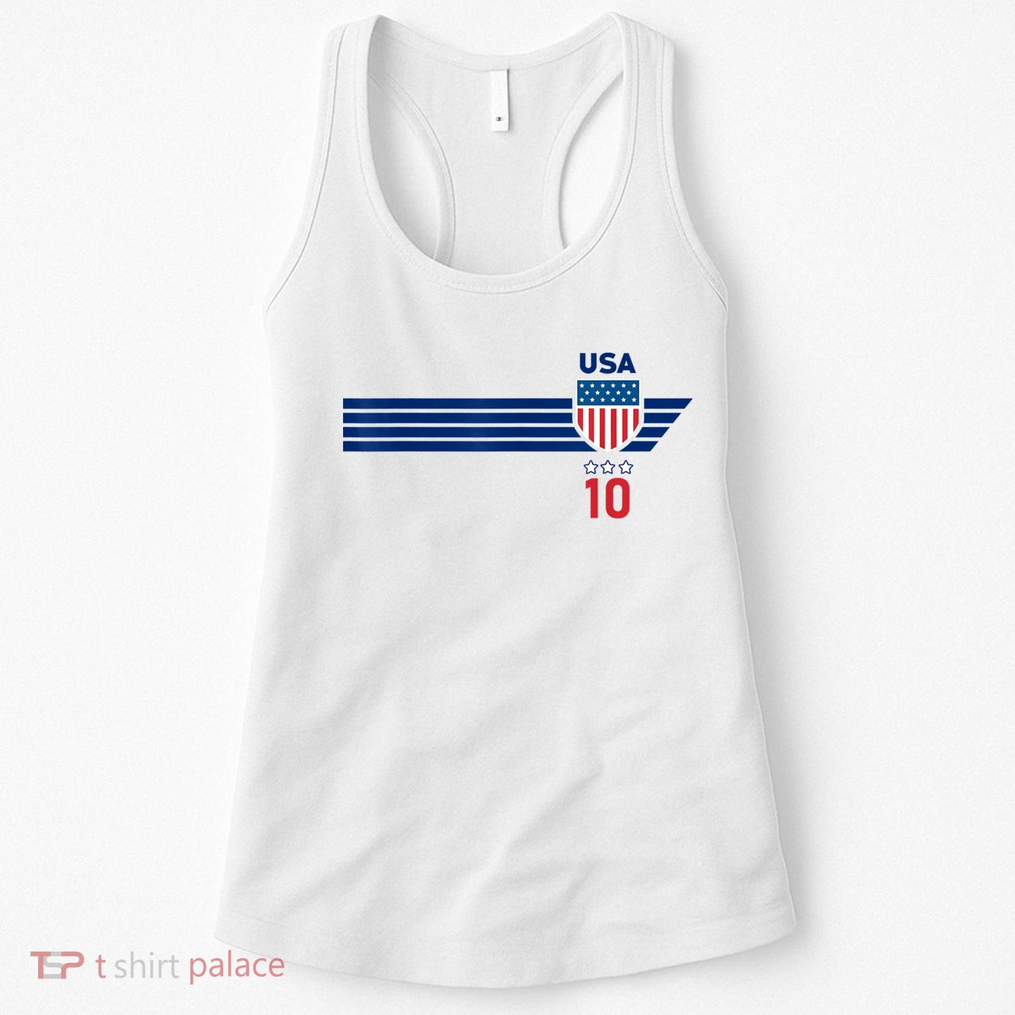 Cool USA Stars Stripes Patriotism US Soccer Fan Jersey Women's Tank Top