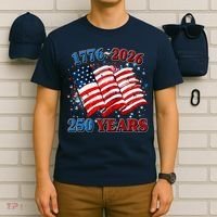 Celebrating United States Of America's 250th Birthday 1776-2026 T-Shirt thumb 6