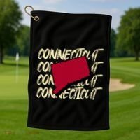 Connecticut Usa State American State Ct Conn Is Home Golf Towel thumb 1
