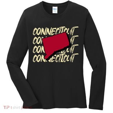 Connecticut Usa State American State Ct Conn Is Home Women's Long Sleeve Shirt
