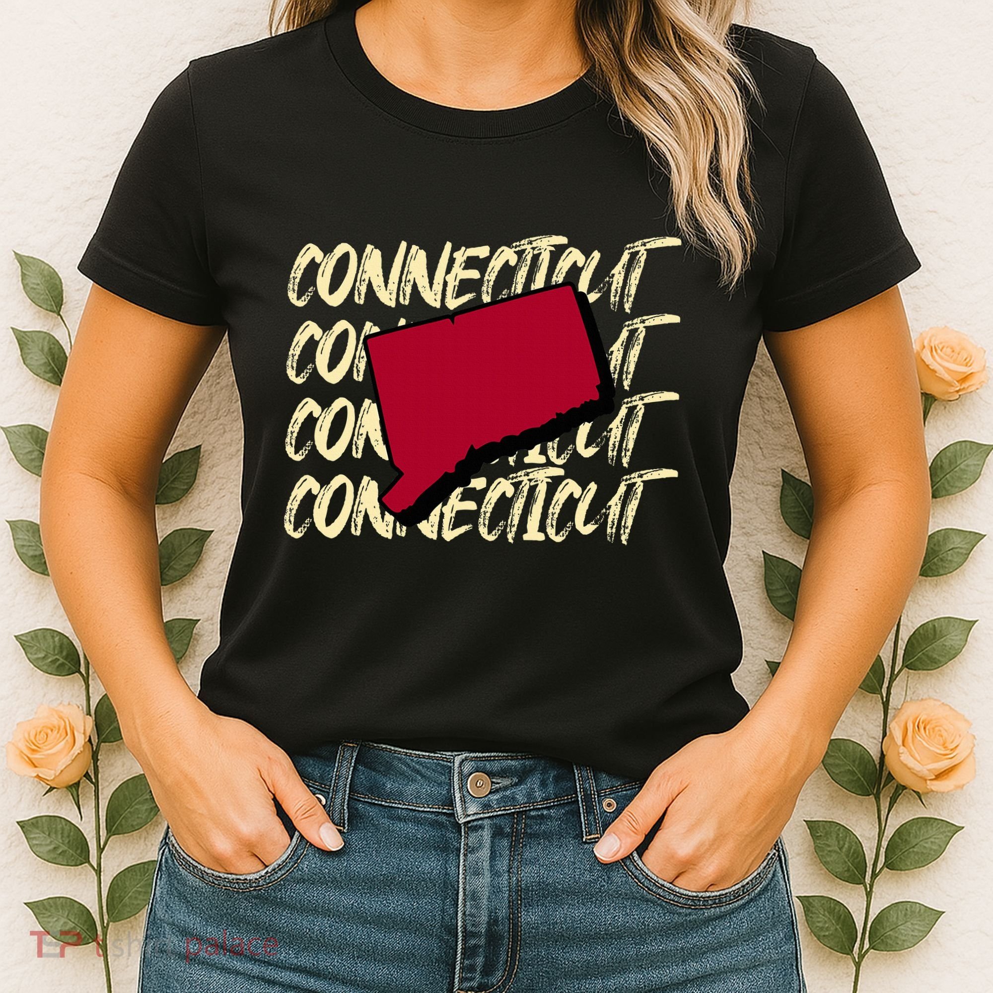 Connecticut Usa State American State Ct Conn Is Home Women's T-Shirt