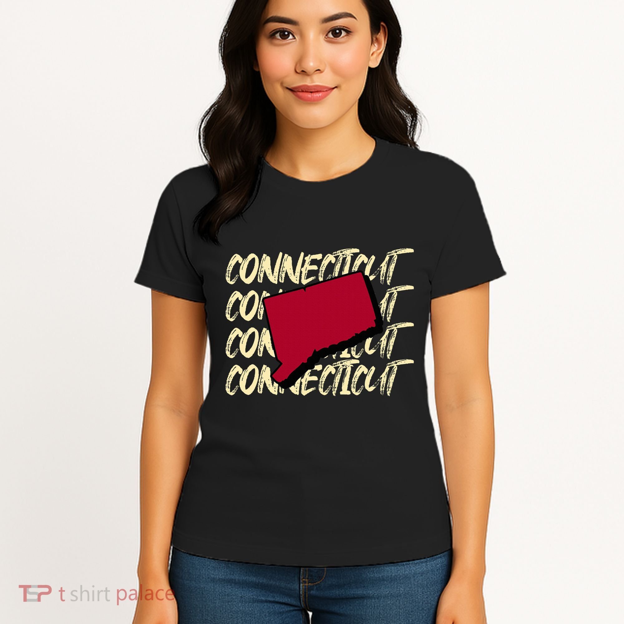 Connecticut Usa State American State Ct Conn Is Home Women's T-Shirt