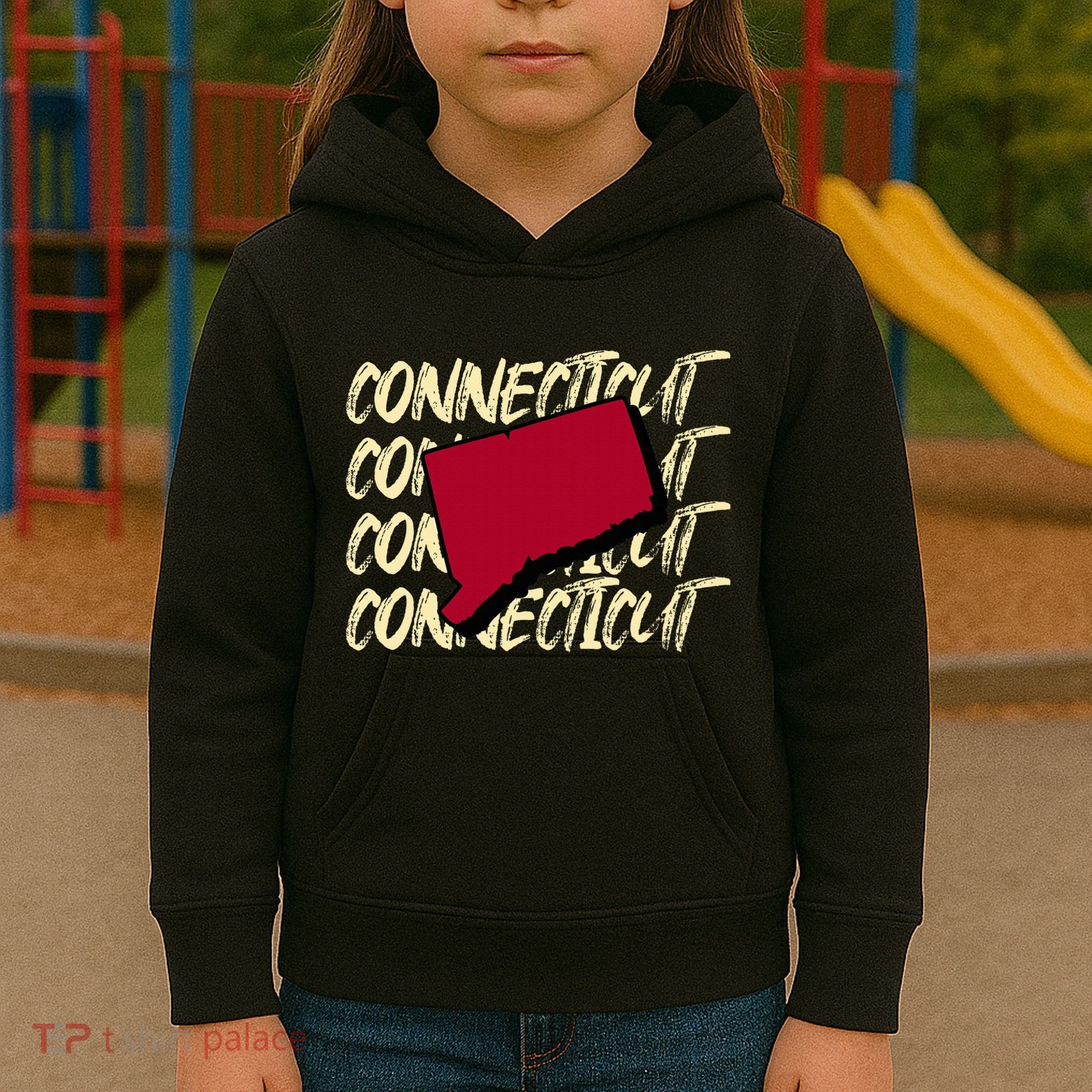 Connecticut Usa State American State Ct Conn Is Home Kids Hoodie