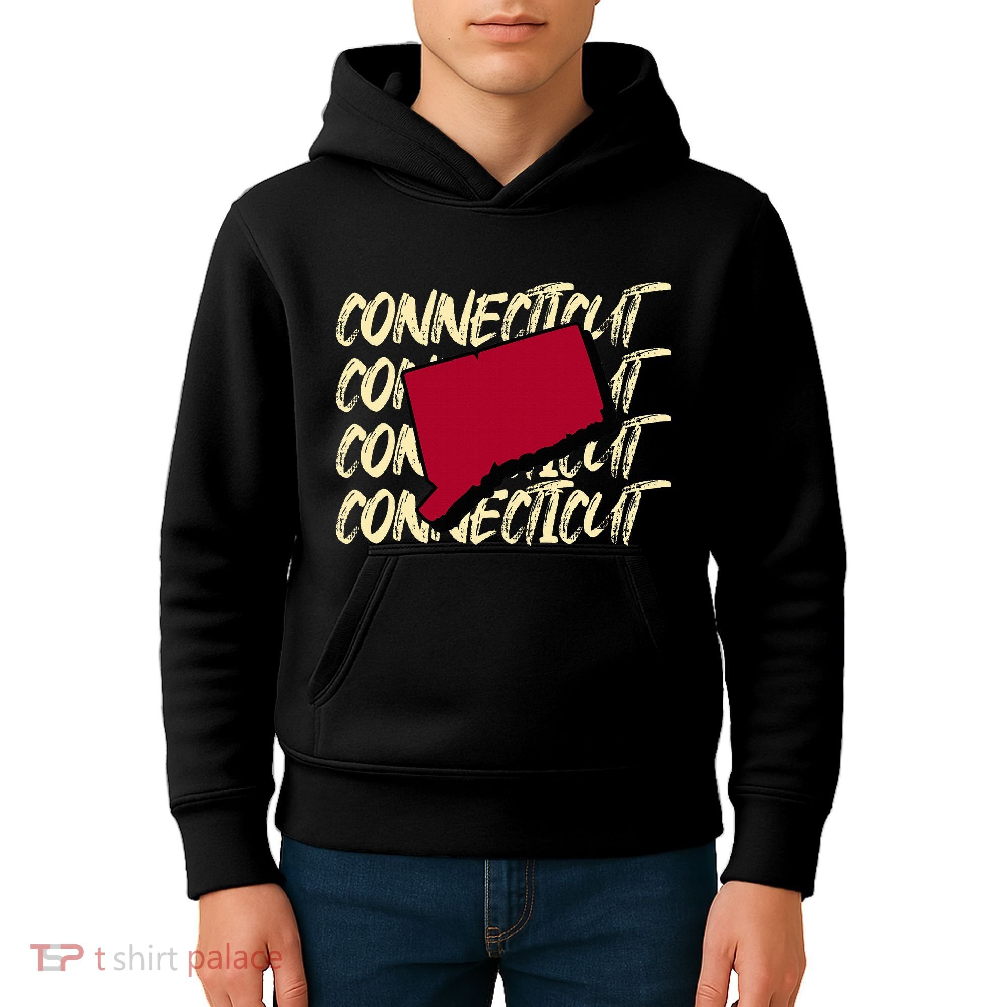 Connecticut Usa State American State Ct Conn Is Home Kids Hoodie