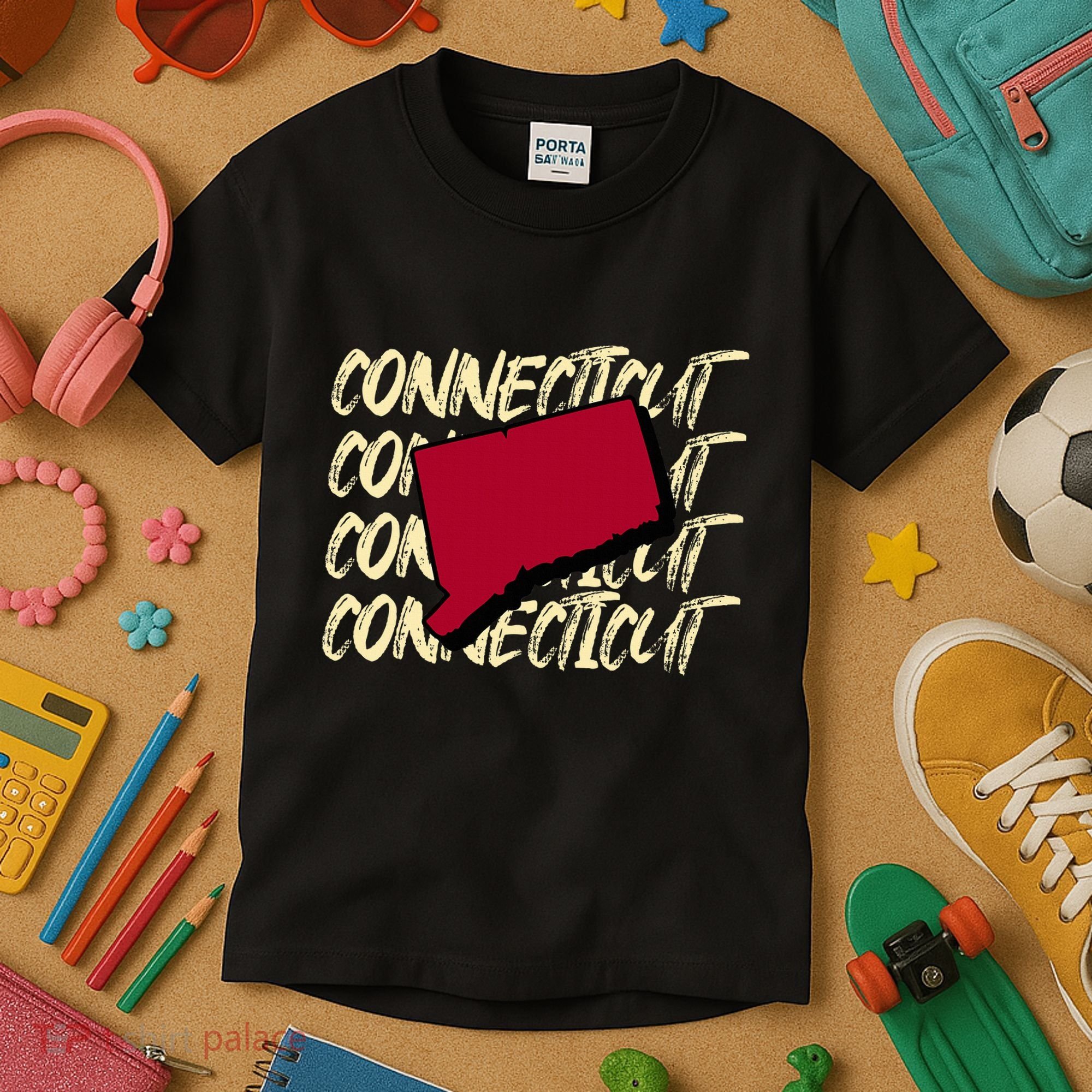 Connecticut Usa State American State Ct Conn Is Home Kids T-Shirt