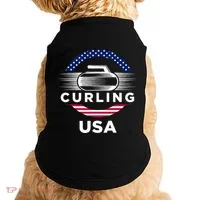 Curling Usa Support Flag Curl Clean Doggie Tank thumb 0