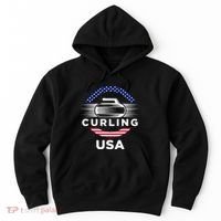 Curling Usa Support Flag Curl Clean Hoodie thumb 0