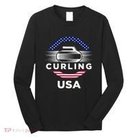 Curling Usa Support Flag Curl Clean Long Sleeve Shirt thumb 0