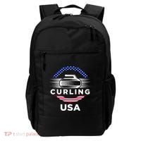 Curling Usa Support Flag Curl Clean Backpack thumb 0