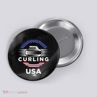 Curling Usa Support Flag Curl Clean Button thumb 0