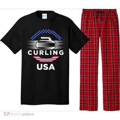 Curling Usa Support Flag Curl Clean Pajama Set