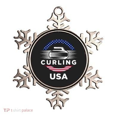 Curling Usa Support Flag Curl Clean Ornament