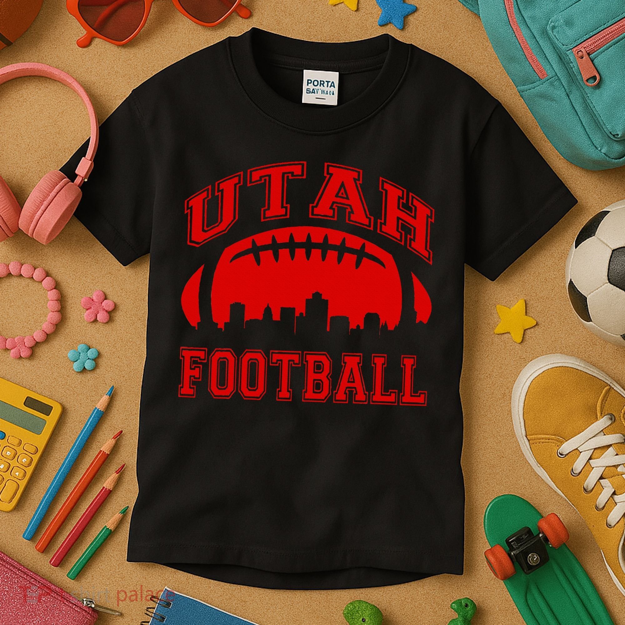 College University style Utah Football Sports Gift Kids T-Shirt