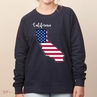 California United States Map Women's Sweatshirt thumb 0