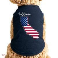 California United States Map Doggie Tank thumb 0