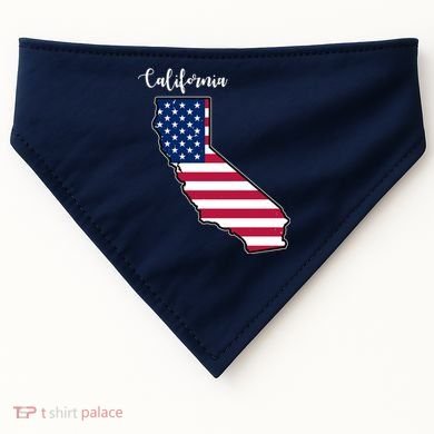 California United States Map USA-Made Doggie Bandana