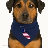 California United States Map USA-Made Doggie Bandana thumb 1
