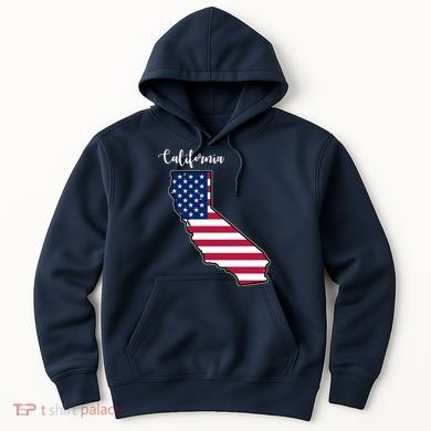 California United States Map Hoodie