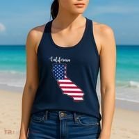 California United States Map Women's Tank Top thumb 2
