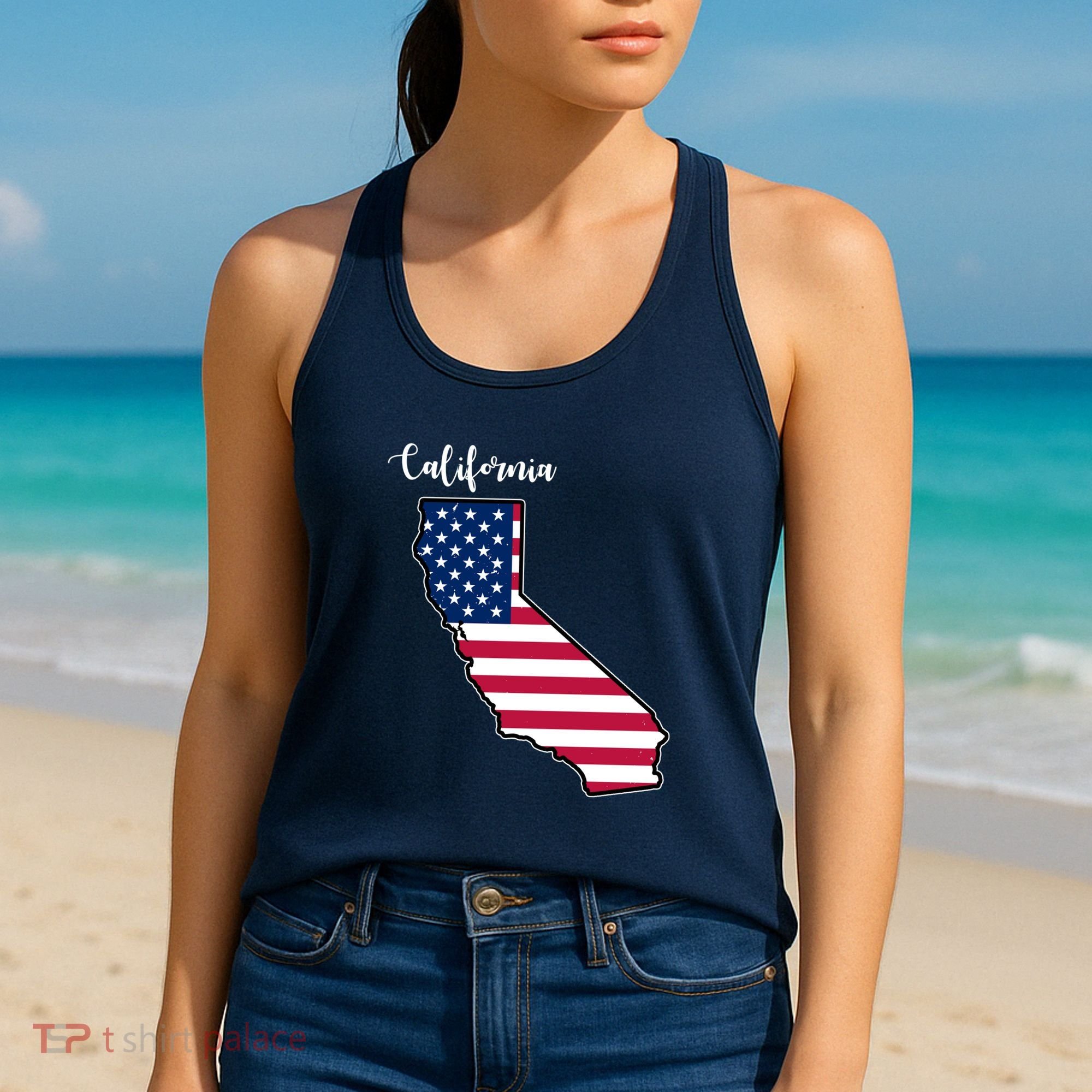 California United States Map Women's Tank Top