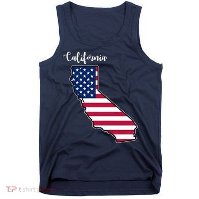 California United States Map Tank Top