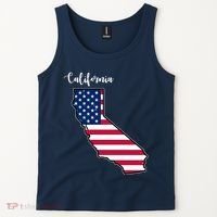 California United States Map Tank Top thumb 2