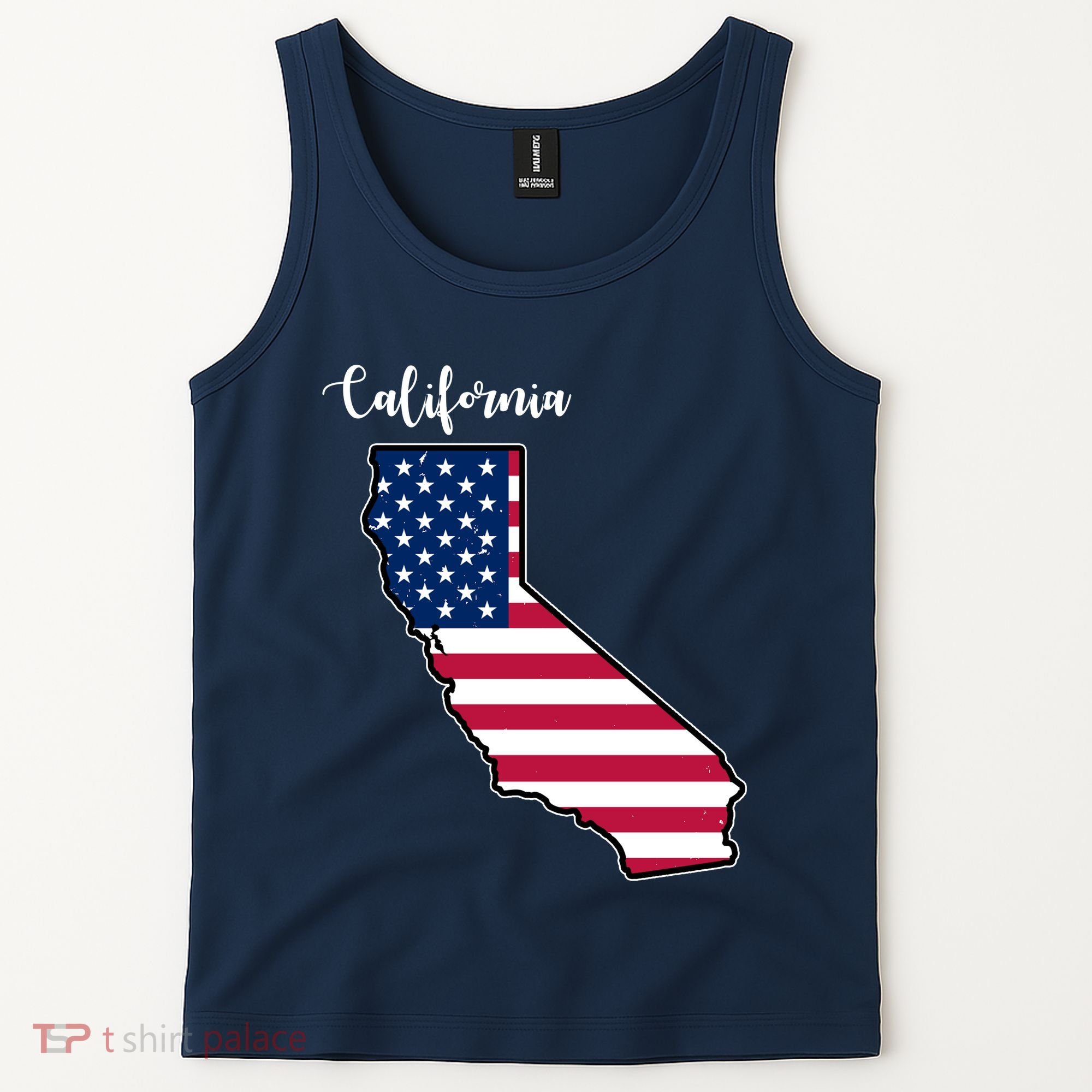 California United States Map Tank Top