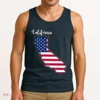 California United States Map Tank Top thumb 3