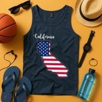 California United States Map Tank Top thumb 4
