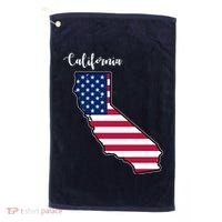 California United States Map Golf Towel thumb 0