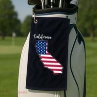 California United States Map Golf Towel thumb 2