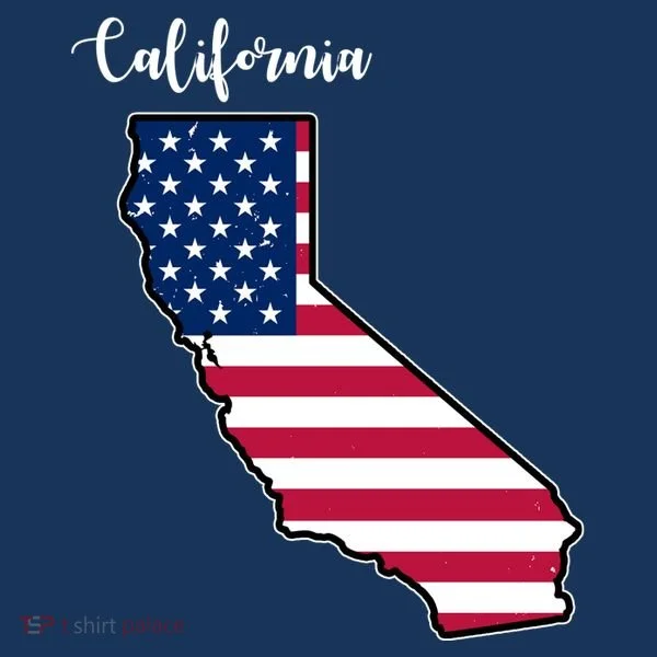 California United States Map Women's Long Sleeve Shirt