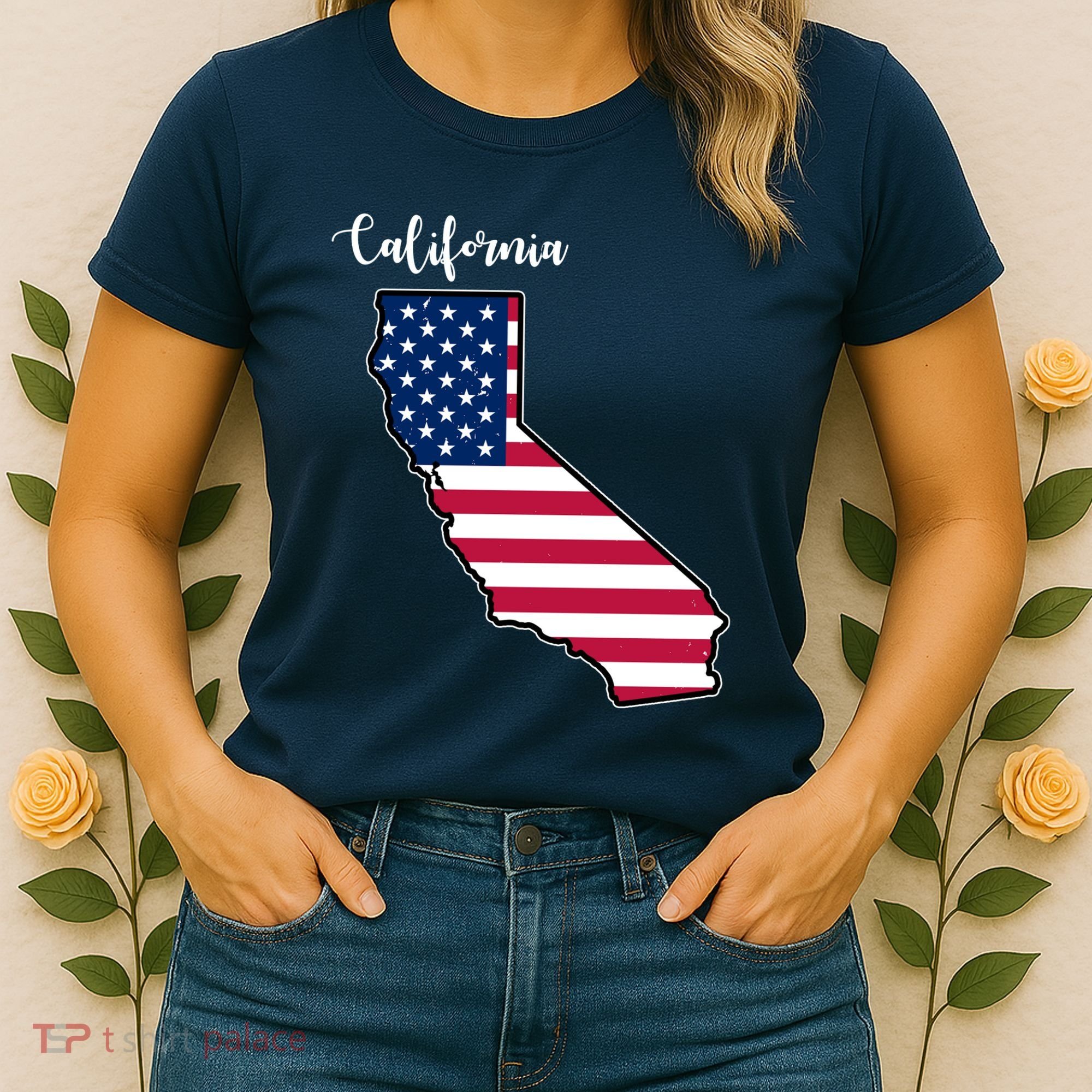 California United States Map Women's T-Shirt
