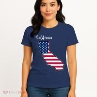 California United States Map Women's T-Shirt thumb 4