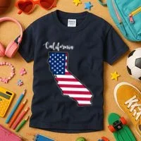 California United States Map Kids T-Shirt thumb 3