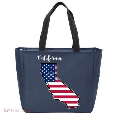 California United States Map Tote Bag