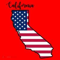 California United States Map Santa Hat thumb 1