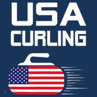 Curling USA Support Team American Flag Winter Sports Lovers Apron thumb 3