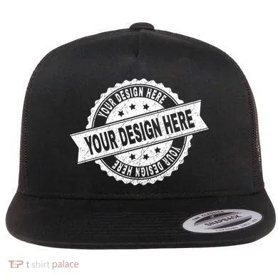 Custom Design Upload Create Your Own  Flat Bill Trucker Hat