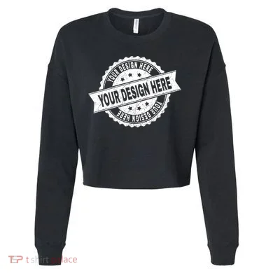 Custom Design Upload Create Your Own  Cropped Pullover Crew