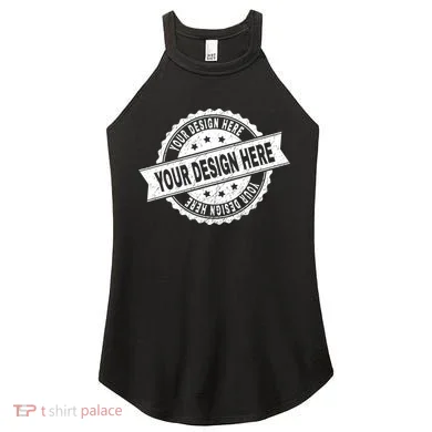 Custom Design Upload Create Your Own  Women's Perfect Tri Rocker Tank