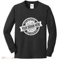 Custom Design Upload Create Your Own Kids Long Sleeve Shirt thumb 0