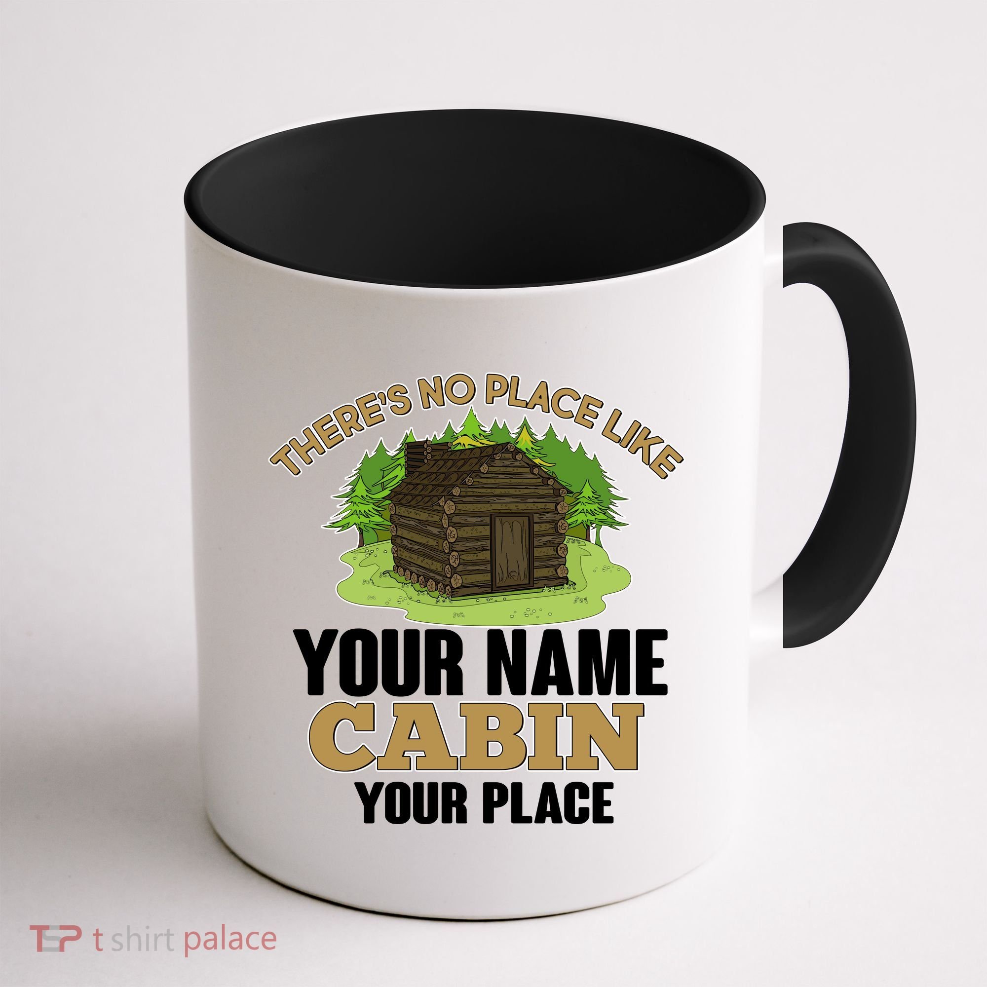 Custom Cabin Camping Trip Personalize Coffee Mug