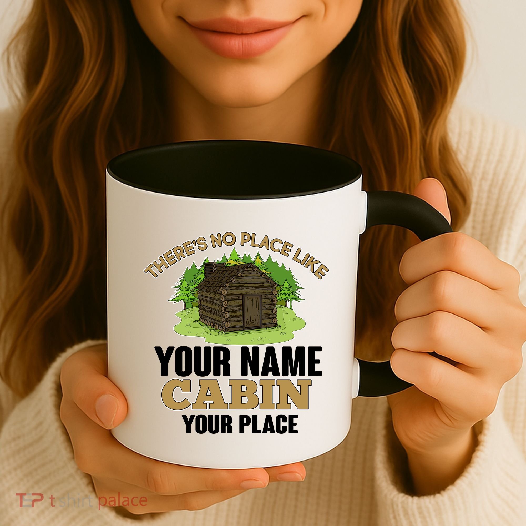 Custom Cabin Camping Trip Personalize Coffee Mug