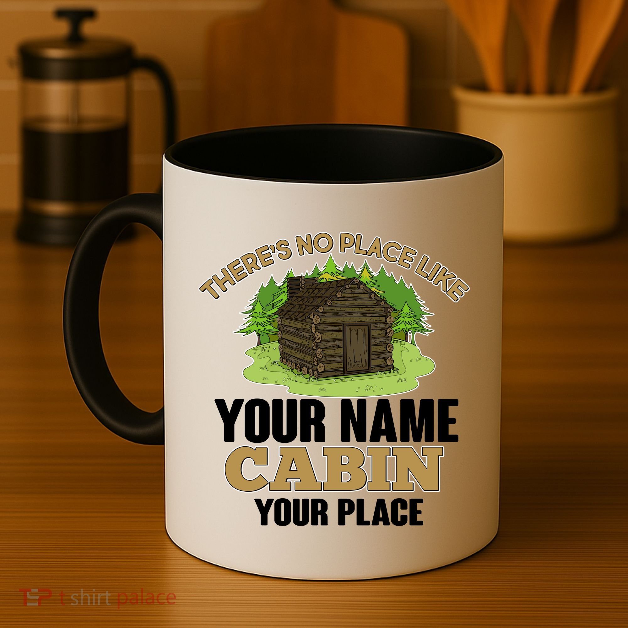 Custom Cabin Camping Trip Personalize Coffee Mug